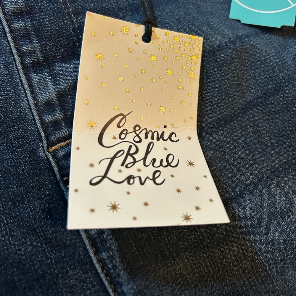 Stretchy and Soft Cosmic Blue Love Brianna Pull On Bootcut Jean